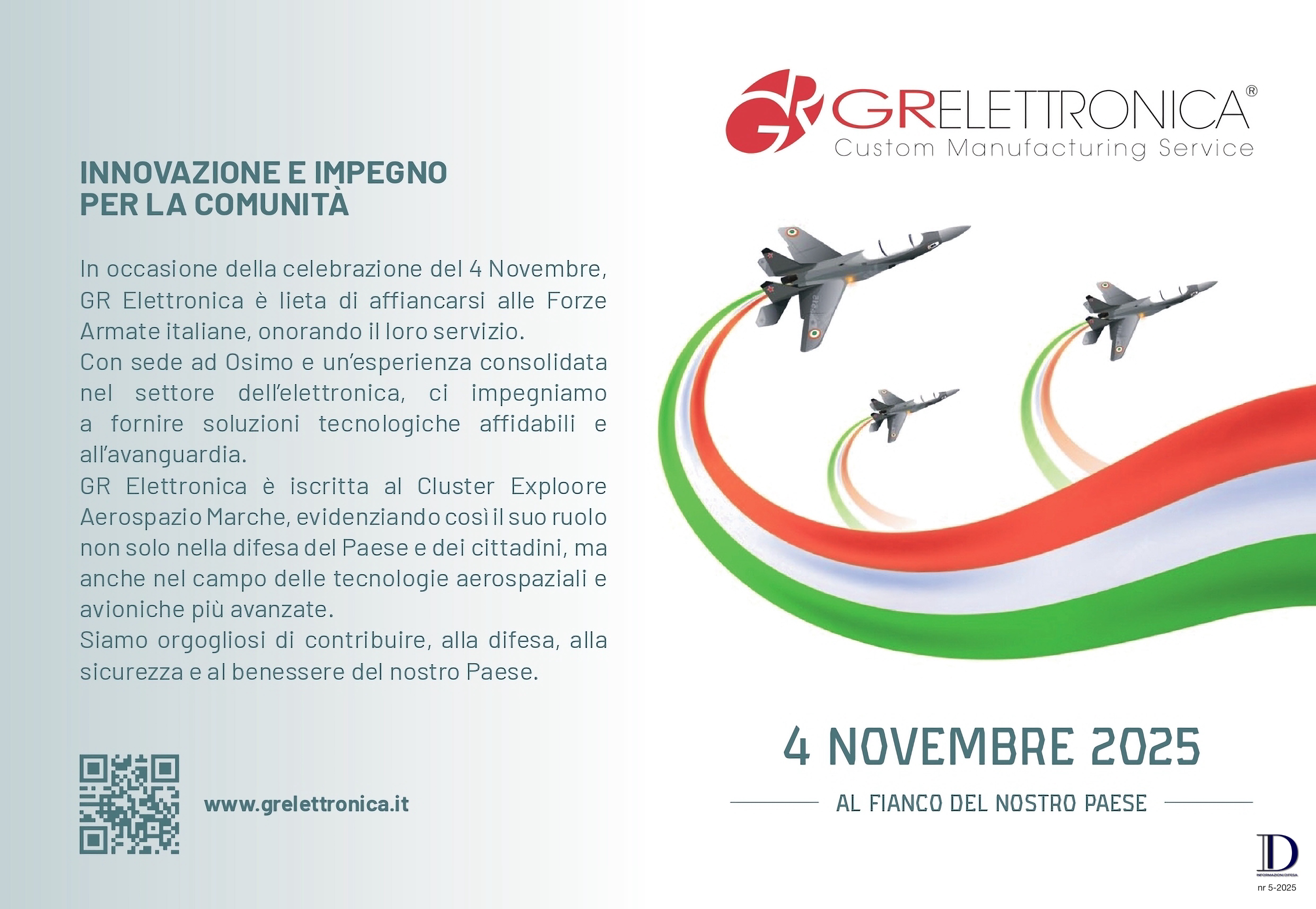 GR Elettronica su Informazione Difesa: innovazione e impegno al fianco del Paese